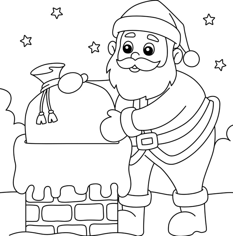 Weihnachtsmann Ausmalbilder 434