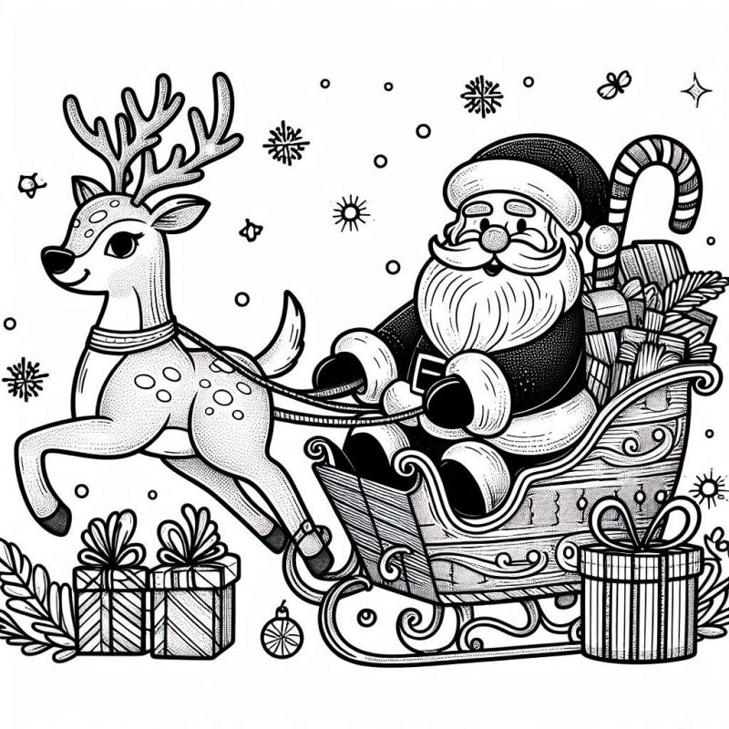 Weihnachtsmann Ausmalbilder 460