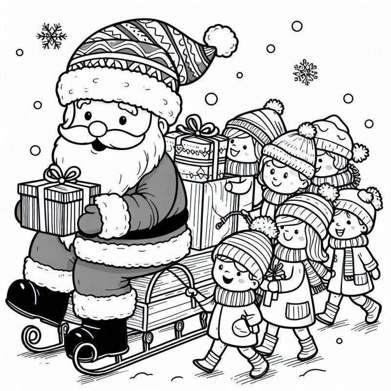 Weihnachtsmann Ausmalbilder 707