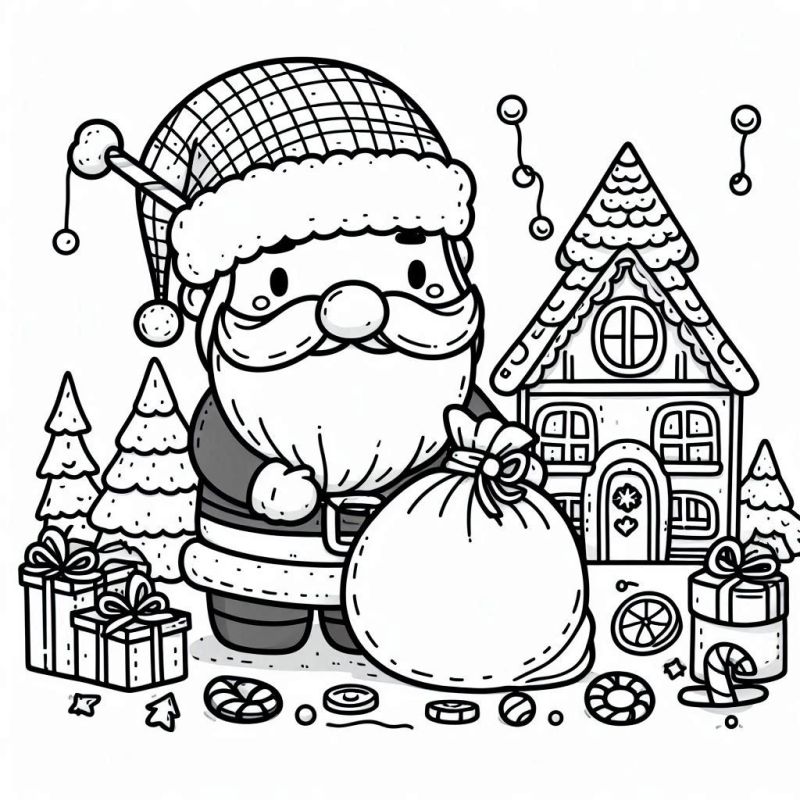 Weihnachtsmann Ausmalbilder 965