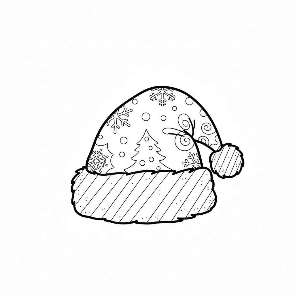 Weihnachtsmütze Ausmalbilder 560