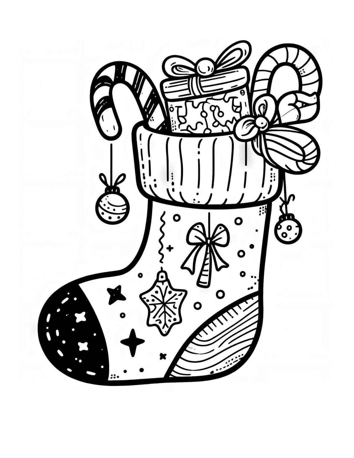 Weihnachtsstrumpf Ausmalbilder 002