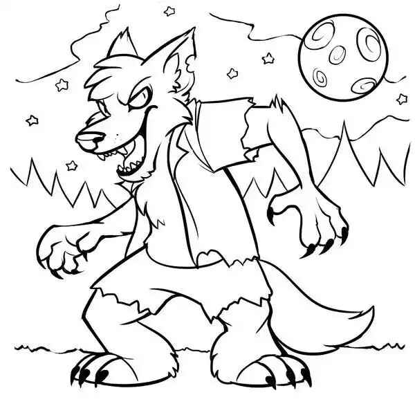 Werwolf Ausmalbilder 109