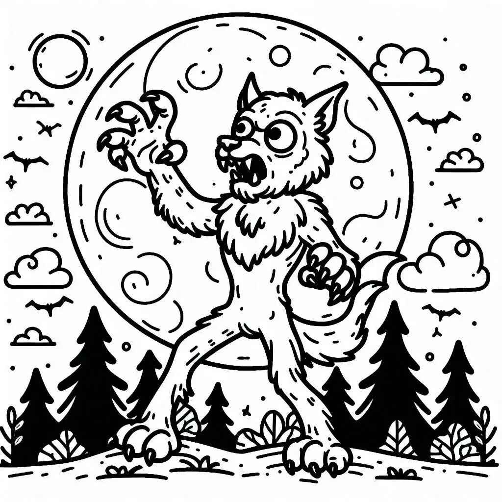 Werwolf Ausmalbilder 574
