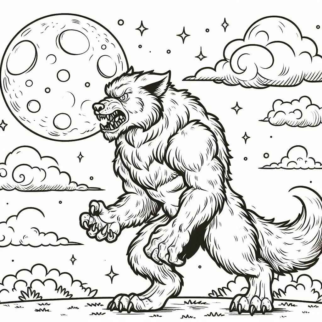 Werwolf Ausmalbilder 578