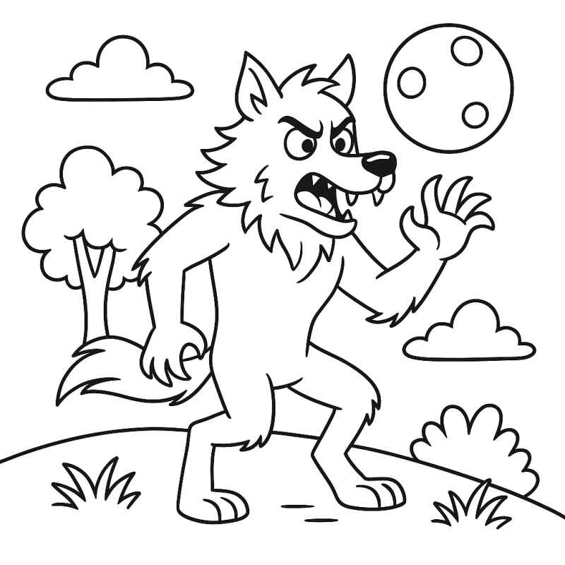 Werwolf Ausmalbilder 646