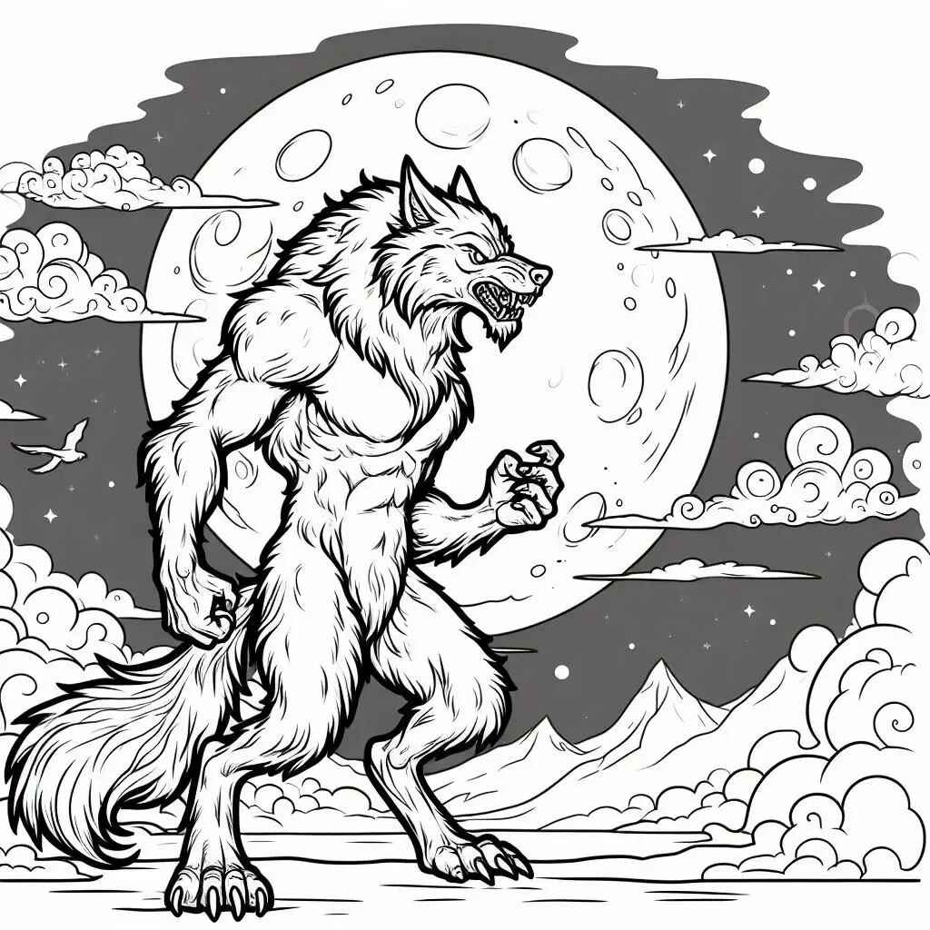 Werwolf Ausmalbilder 816