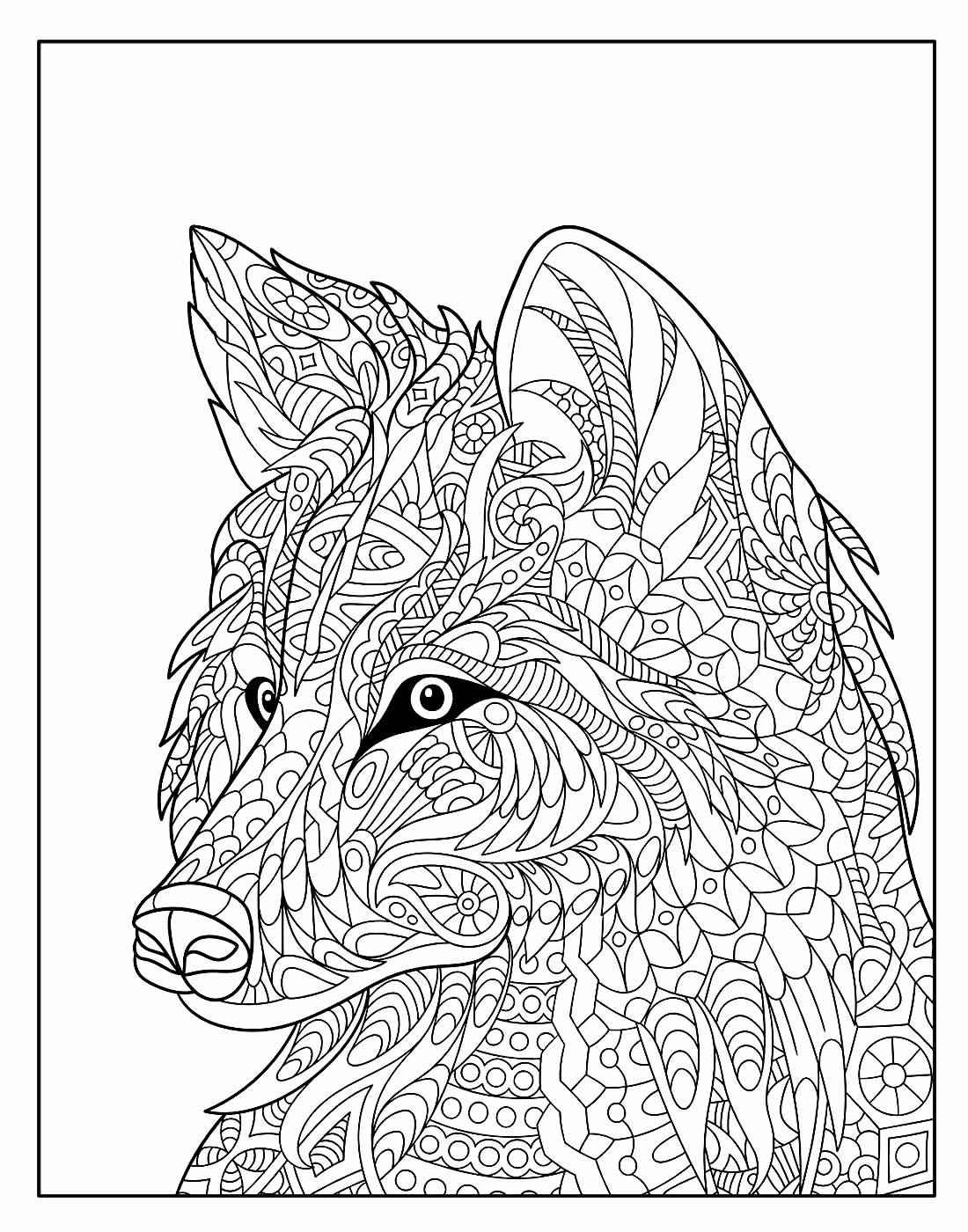 Wolf Ausmalbilder 020