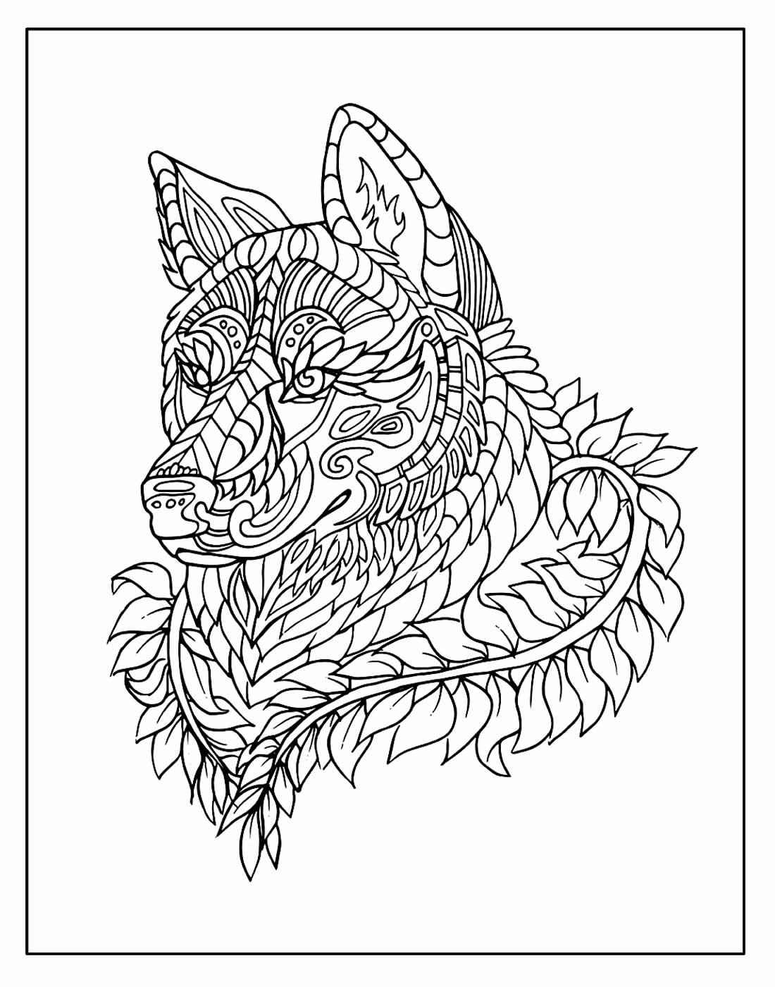 Wolf Ausmalbilder 954