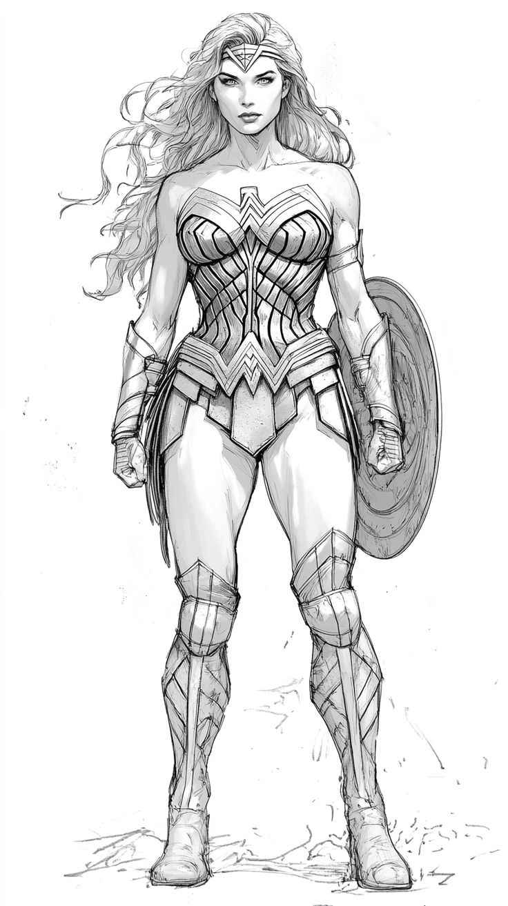 Wonder Woman Ausmalbilder 002