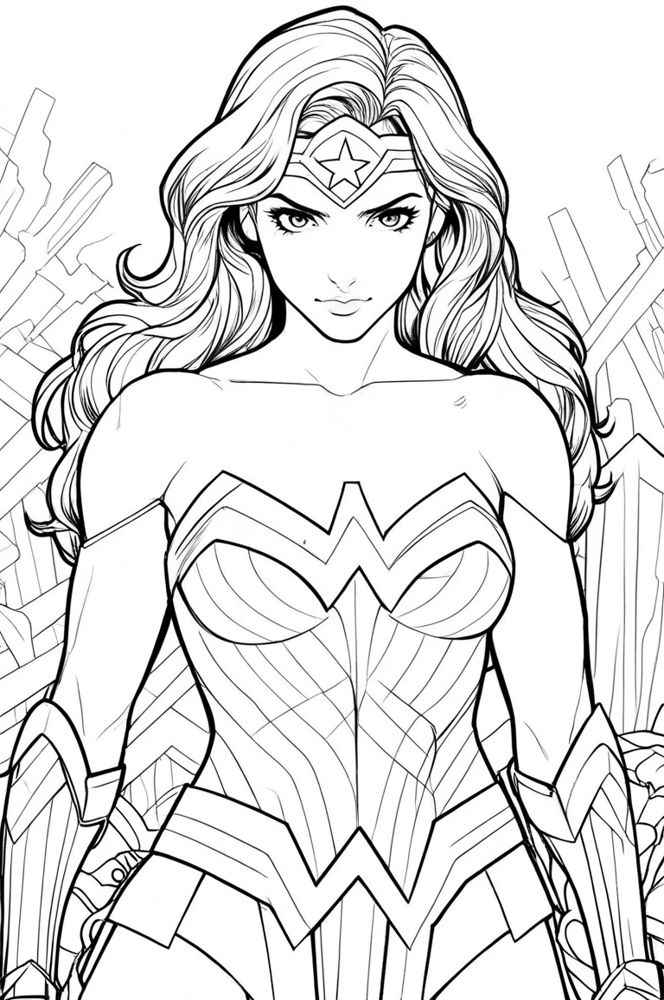 Wonder Woman Ausmalbilder 449