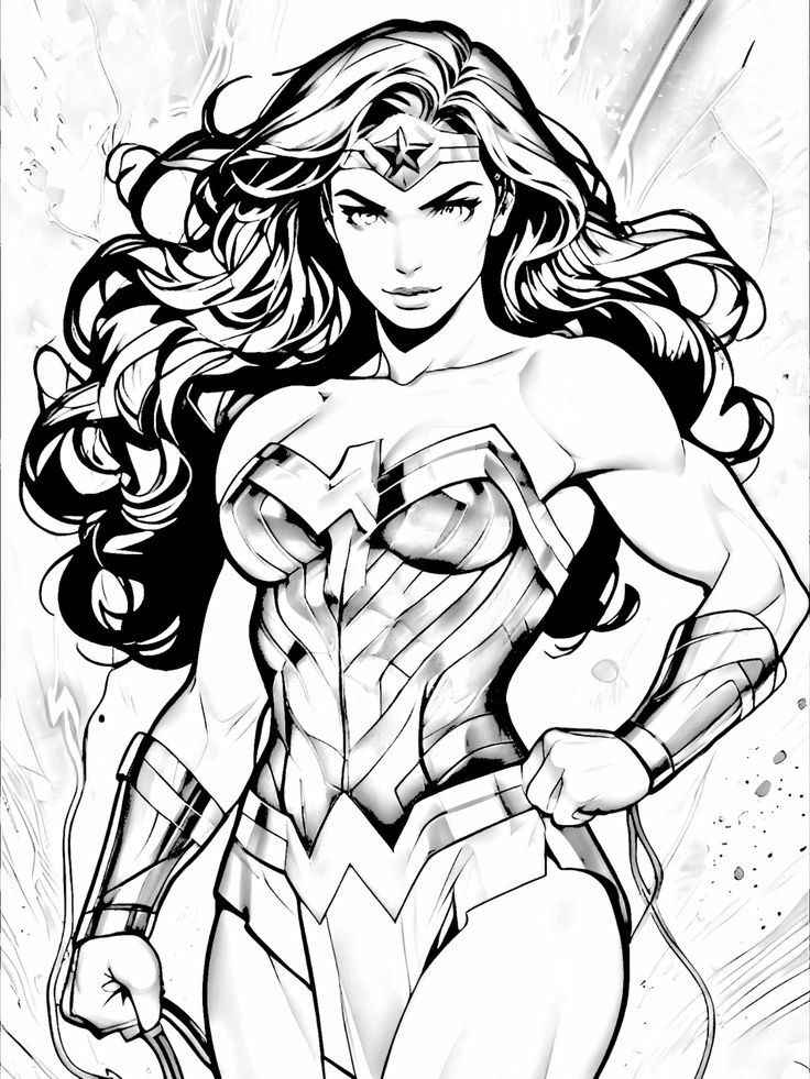 Wonder Woman Ausmalbilder 745