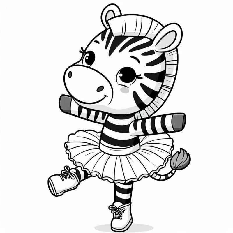 Zebras Ausmalbilder 004