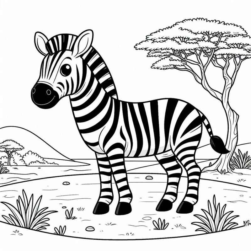 Zebras Ausmalbilder 442