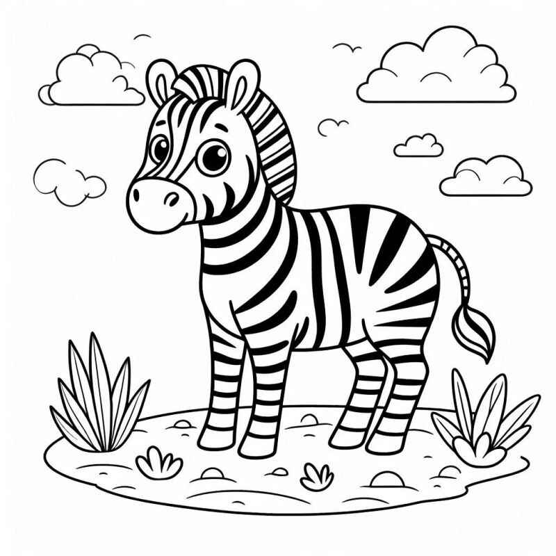 Zebras Ausmalbilder 557