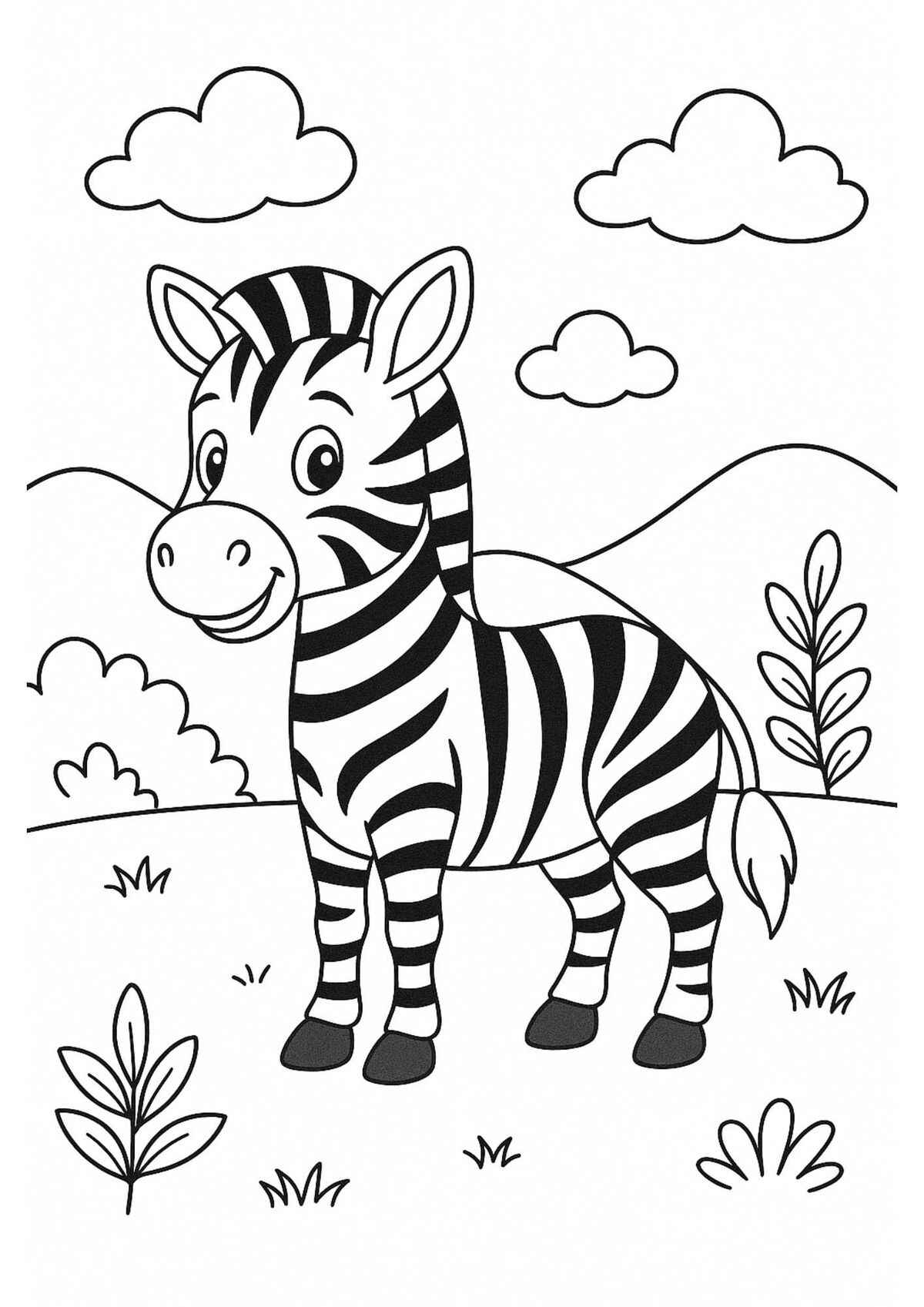 Zebras Ausmalbilder 853
