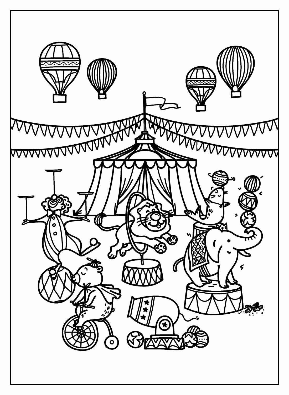 Zirkus Ausmalbilder 048