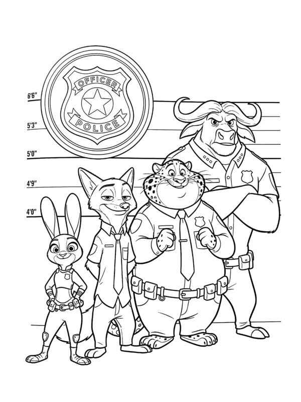 Zootopia Ausmalbilder 486