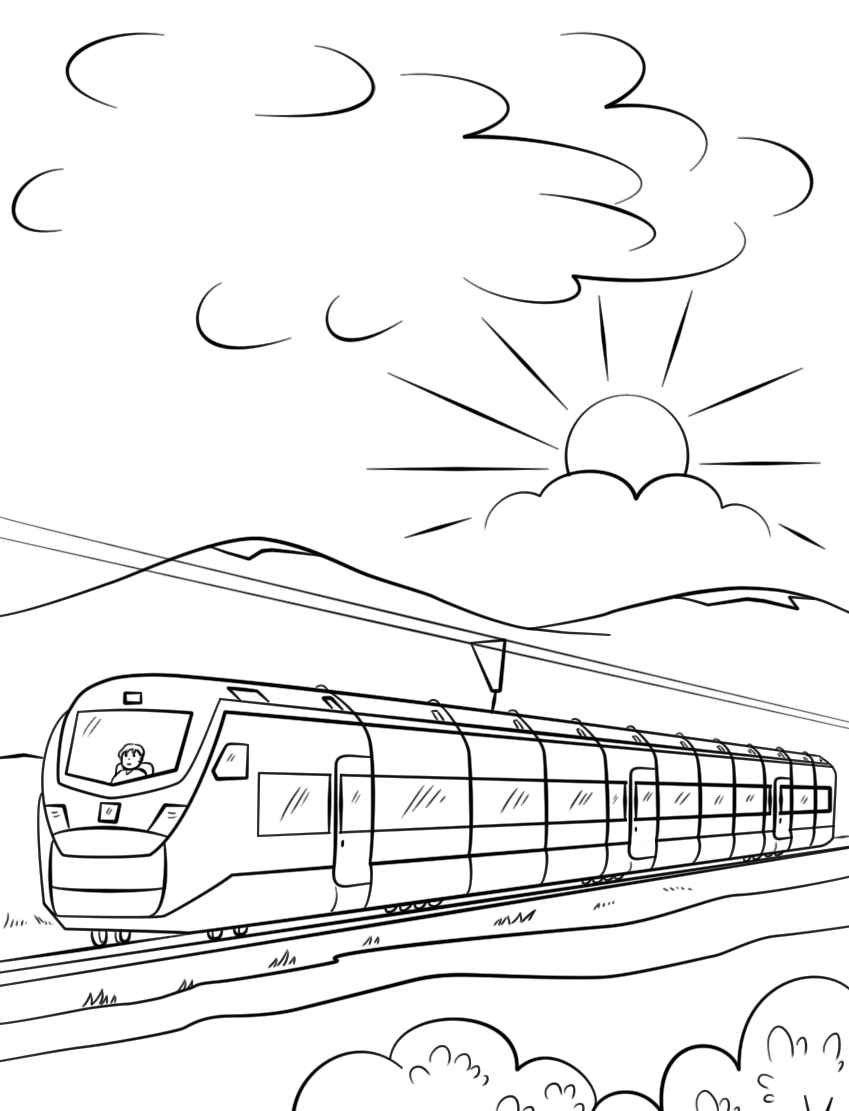 Zug Ausmalbilder 628